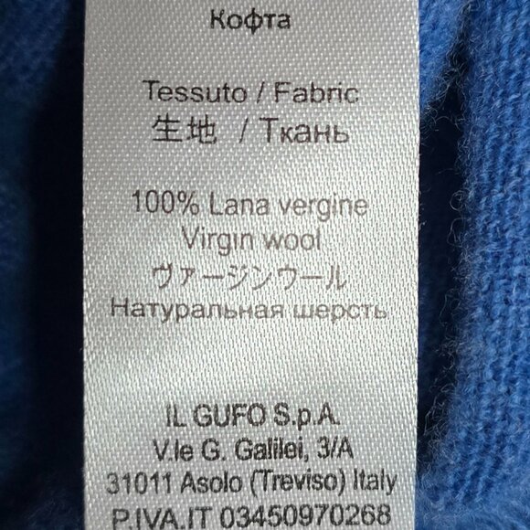 BLUE WOOL ROLL NECK SWEATER - Picture 5 of 5